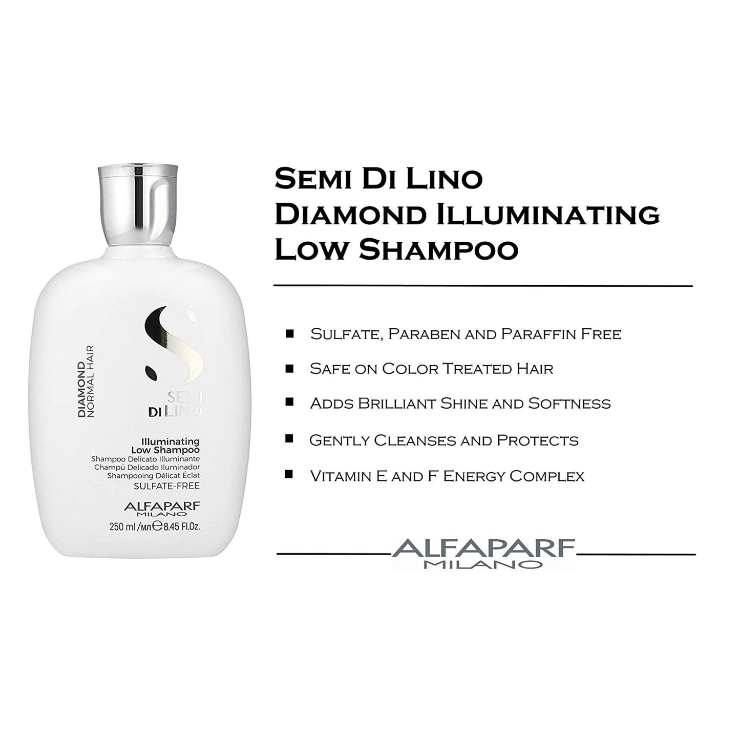 Alfaparf Semi Di Lino Diamond Illuminating Shampoo for Normal Hair (VARIOUS SIZES)