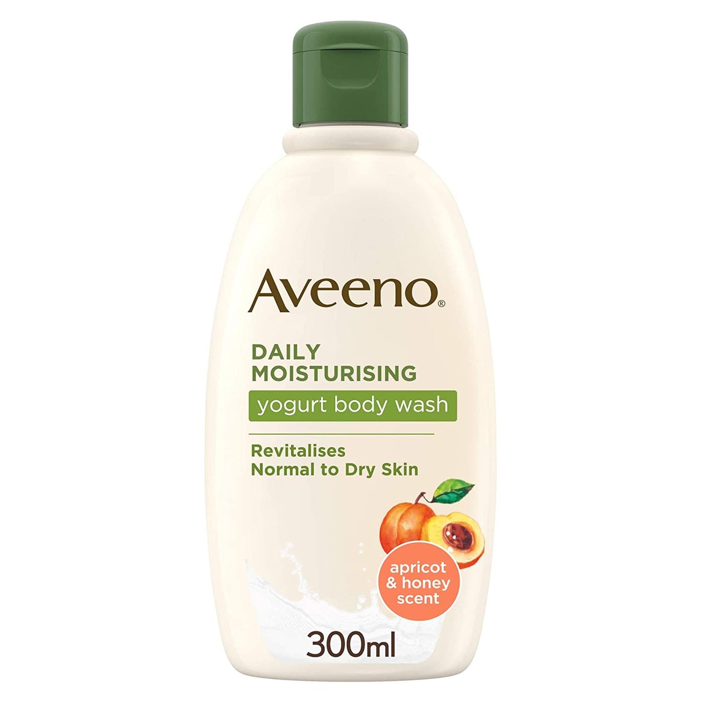 Aveeno Daily Moisturising Yogurt Body Wash For All Skin Types 300ml Apricot and Honey Scent