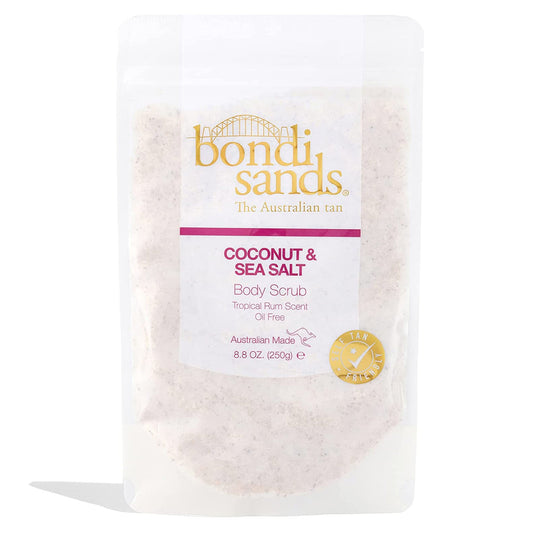 Bondi Sands Coconut & Sea Salt Body Scrub - Tropical Rum Scent 250g Oil Free