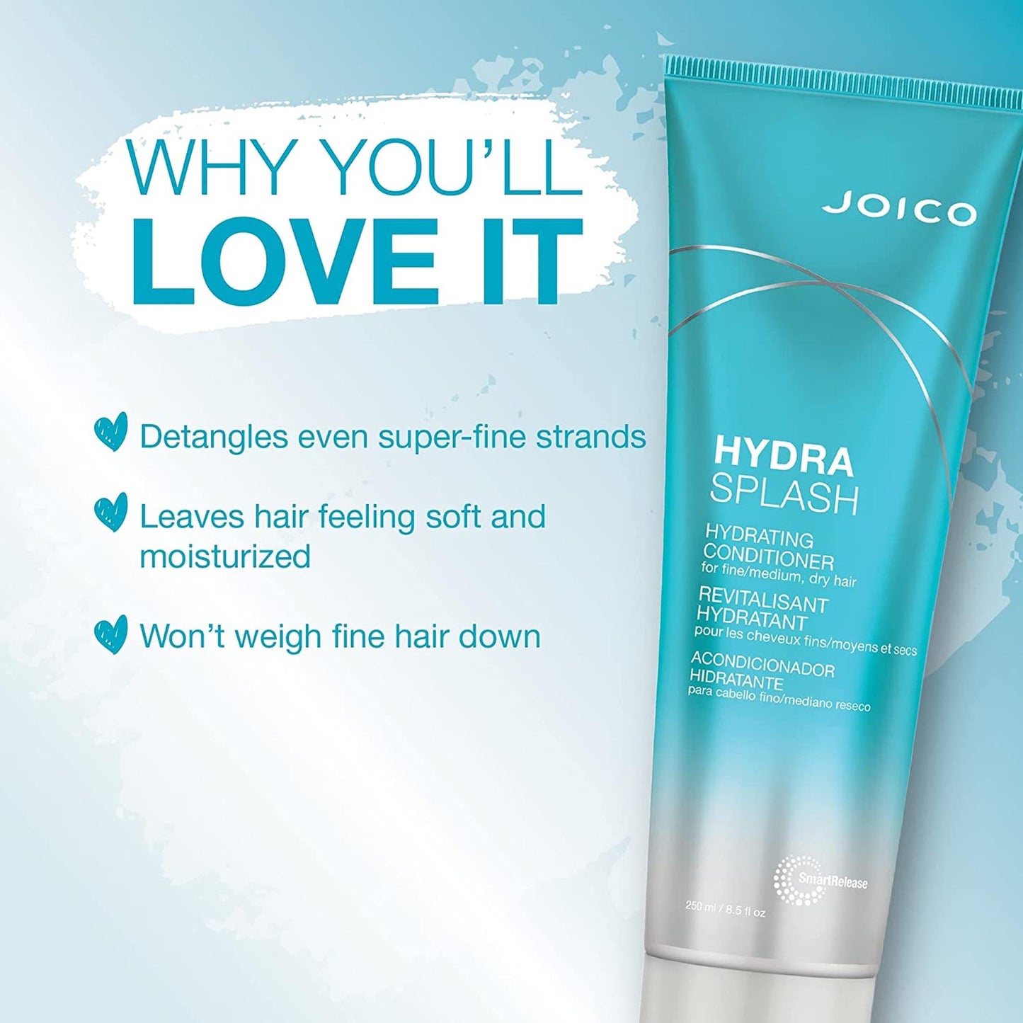 Joico Hydra Splash Hydrating CONDITIONER For Fine Medium Dry Hair 250ml