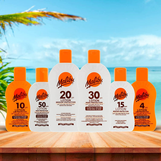 Malibu Medium Protection Water Resistant SPF 20 Sun-Screen Lotion (VARIOUS SIZES)