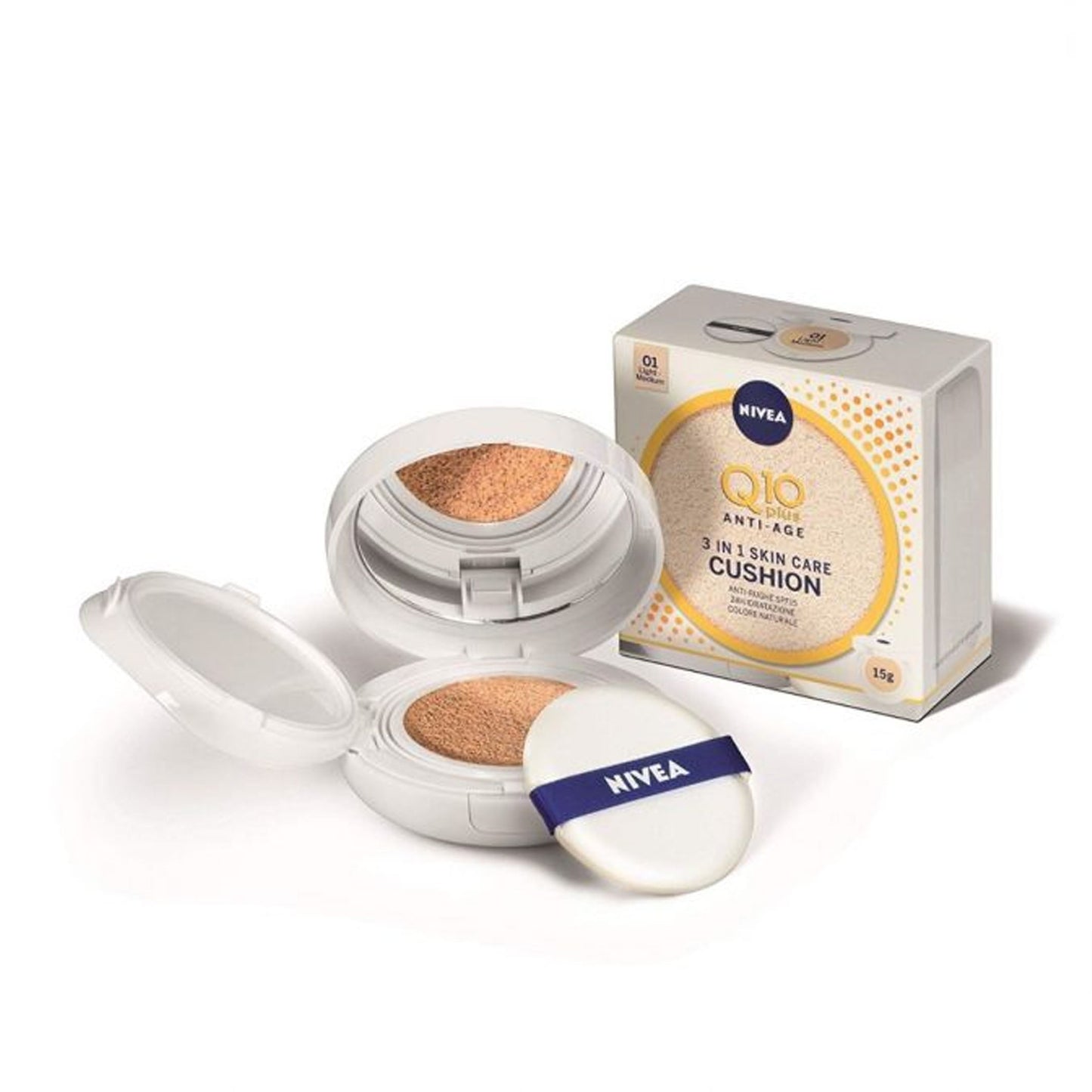 Nivea Q10 Plus Anti-Age 3 in 1 Radiance BB Cushion 15g SPF 15 - 01 LIGHT