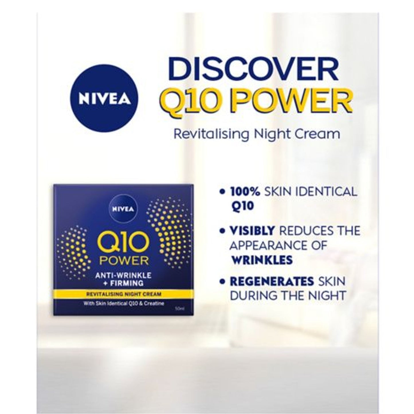 Nivea Q10 Power Anti-Wrinkle + Firming Revitalising Night Cream 50ml