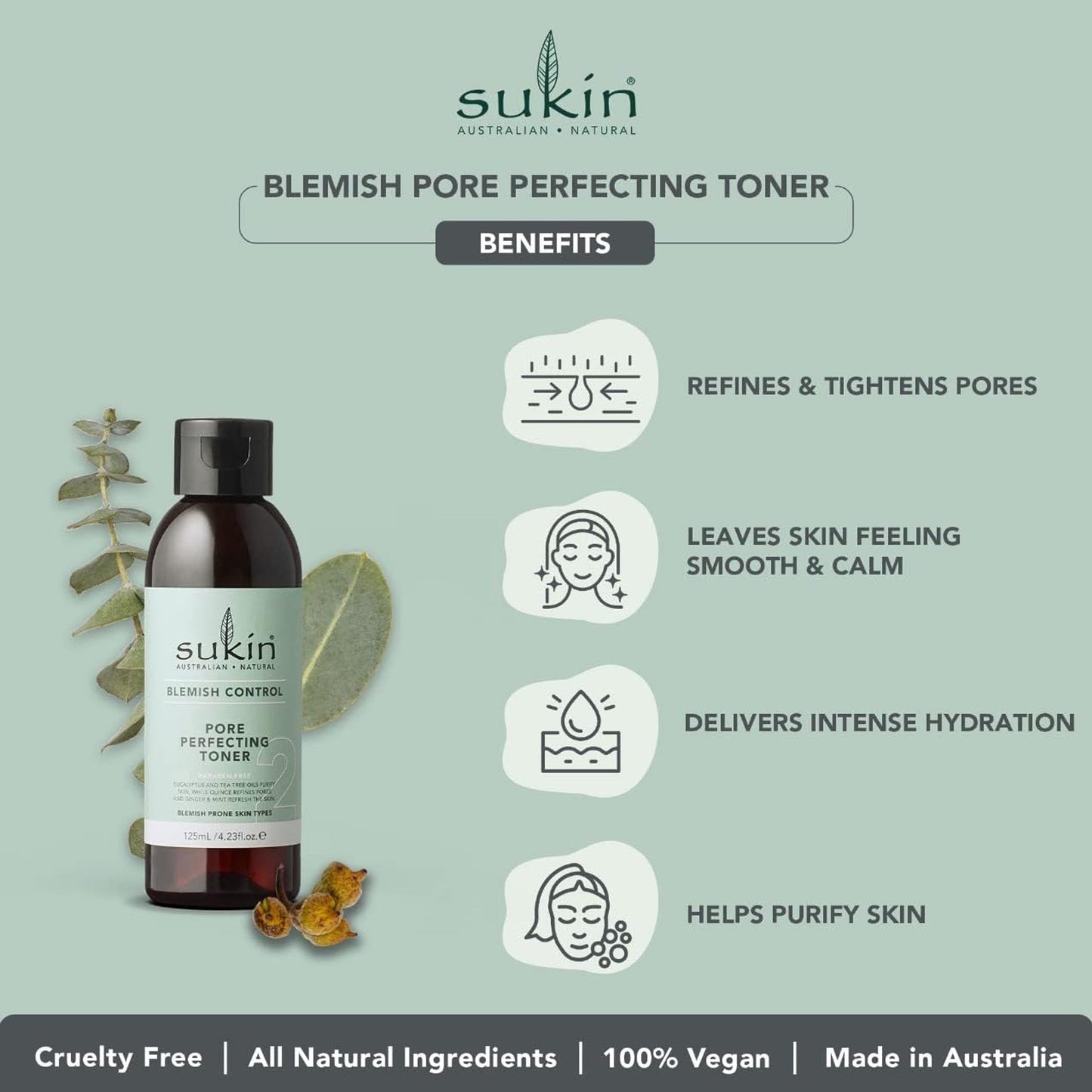 Sukin Natural Blemish Control Pore Perfecting Toner 125ml