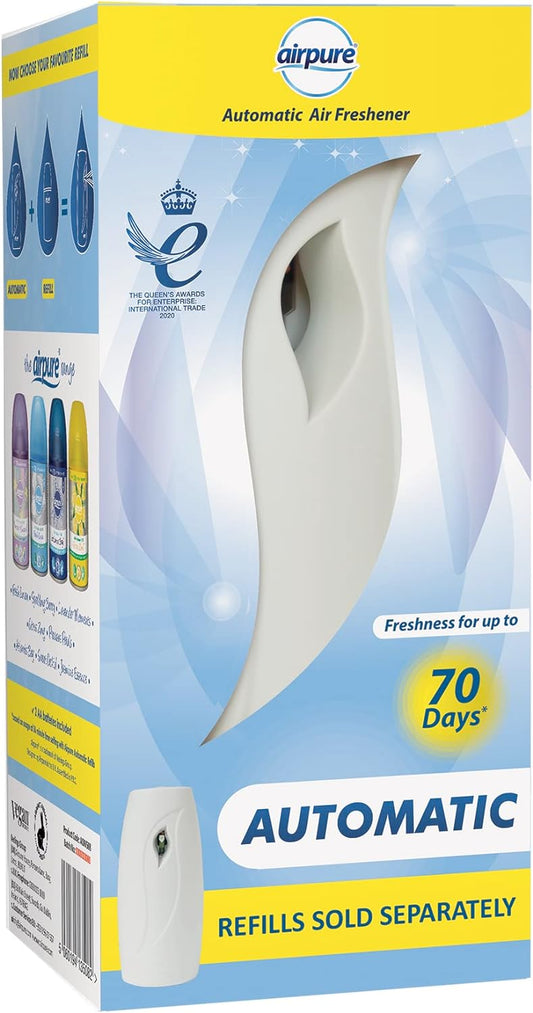 Airpure Automatic Air Freshener Machine Device with Batteries - White