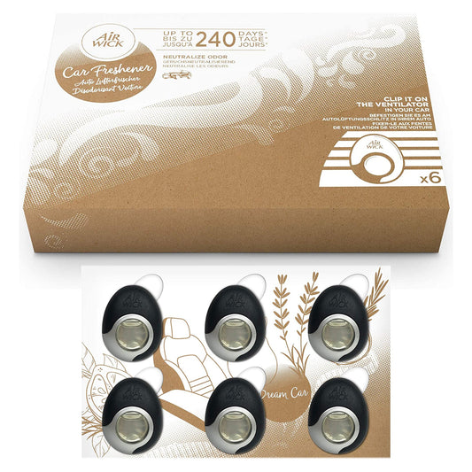 Air Wick Clip On Car Air Freshener - Odour Neutralising - 6 PACK