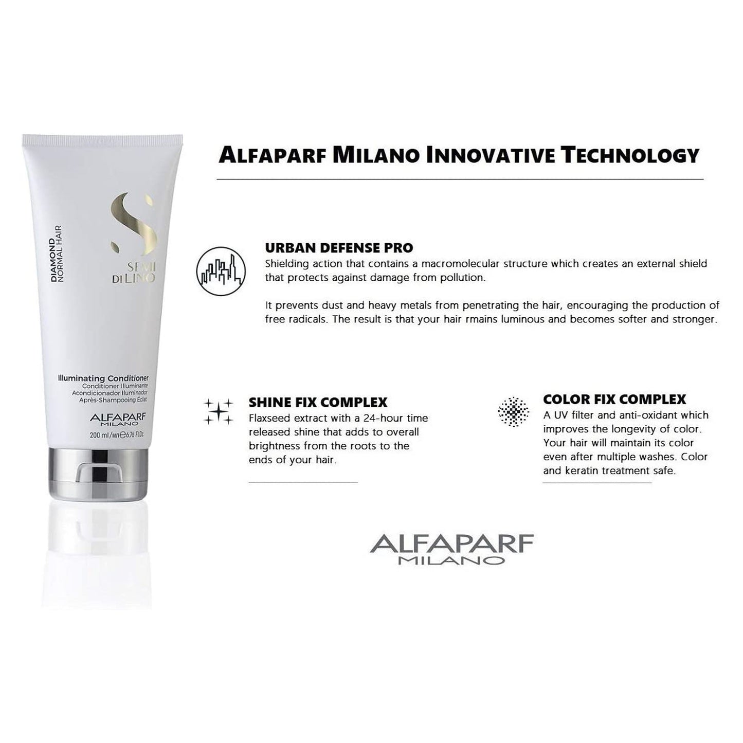 Alfaparf Semi Di Lino Diamond Illuminating Conditioner for Normal Hair (VARIOUS SIZES)