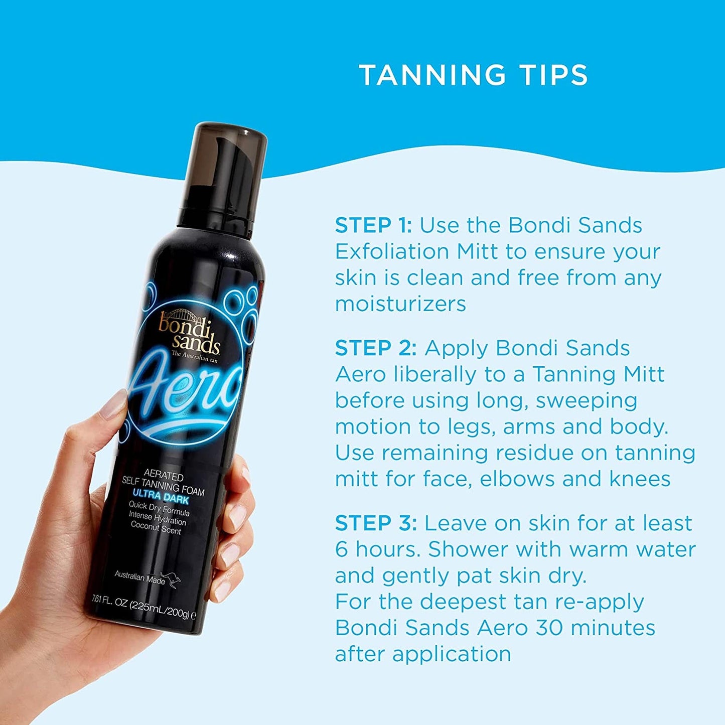 Bondi Sands AERO Aerated Self Tanning Foam - ULTRA DARK 225ml