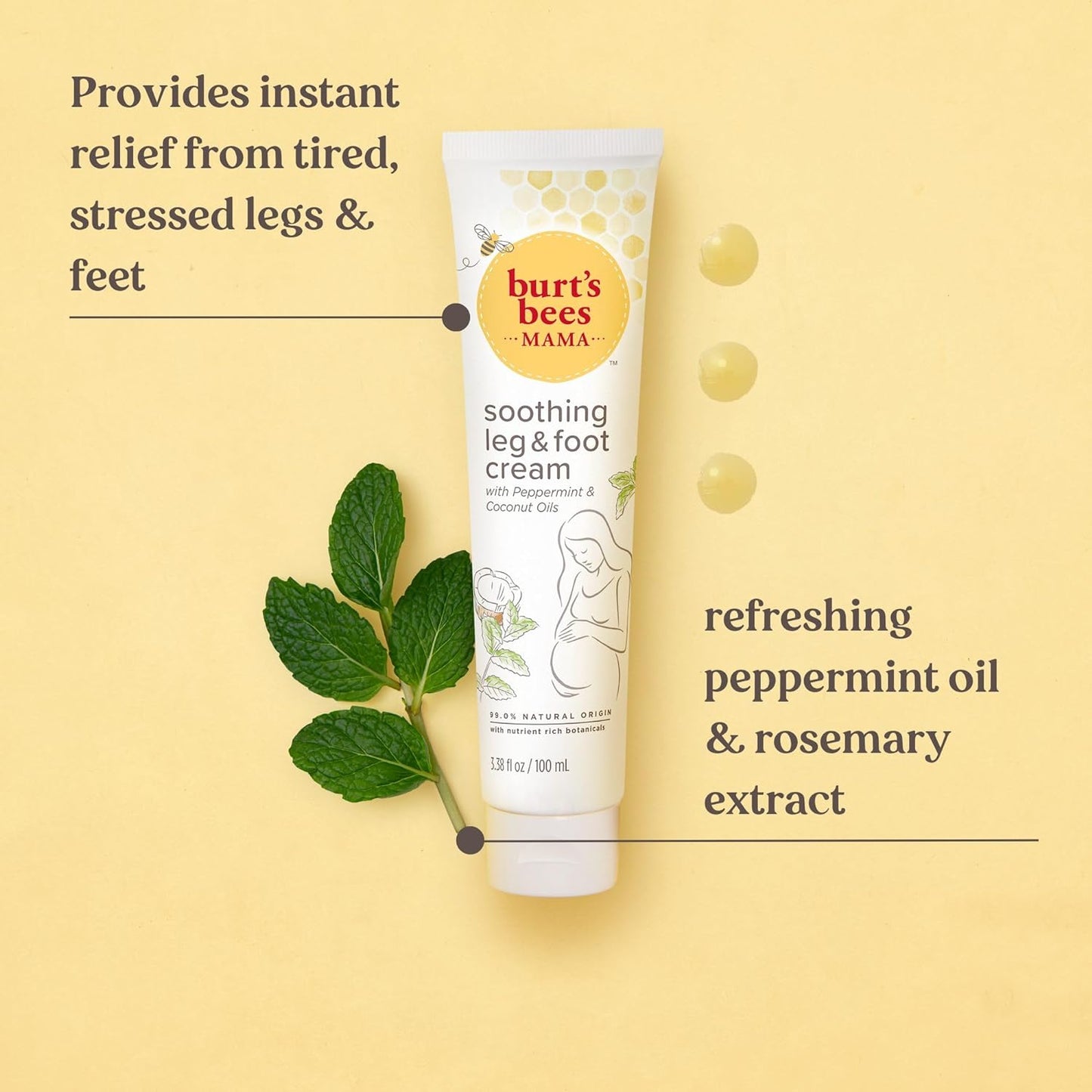 Burt's Bees Mama Soothing Leg & Foot Cream 100ml