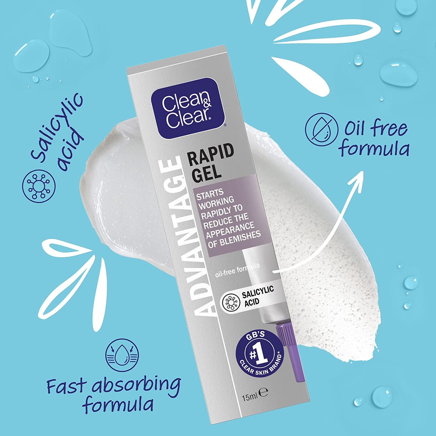 Clean & Clear Advantage Rapid Gel Reduce Blemish and Spots 15ml