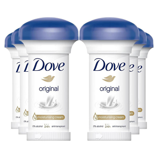 Dove Original Moisturising Cream Deodorant 50ml - 6 PACK