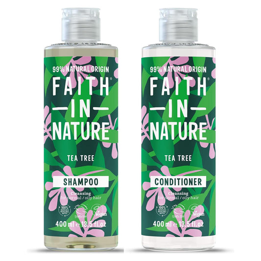 Faith In Nature Natural Shampoo & Conditioner Set - Tea Tree