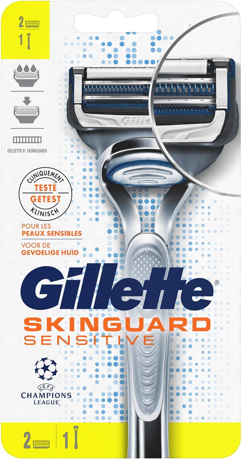 Gillette SKINGUARD Sensitive Shaving Razor for Men with 2 Blades