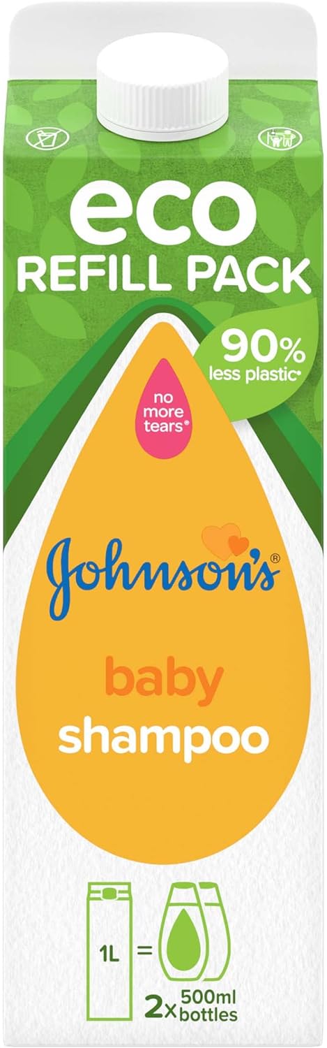 3 PACK - Johnson's Baby Shampoo Eco Refill Pack - 1000ml