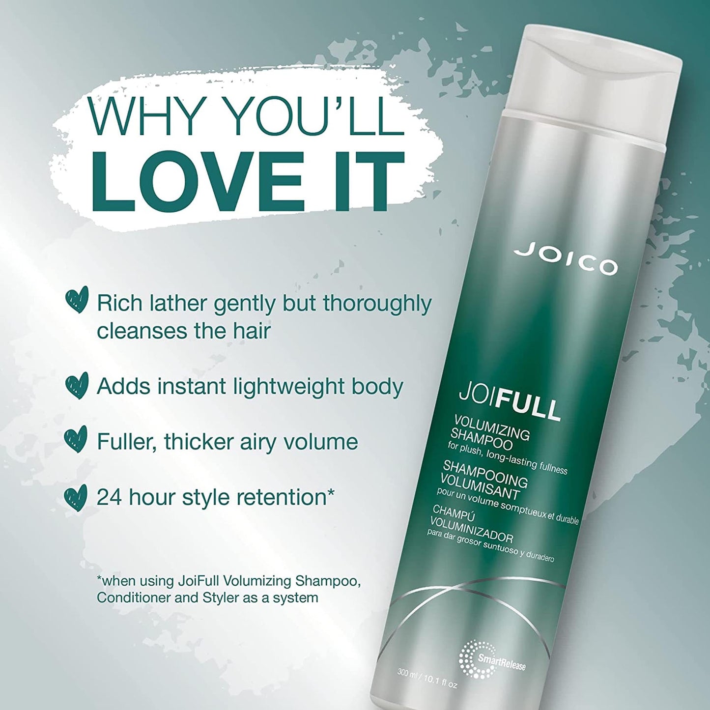 Joico JOIFULL Volumising Shampoo For Plush Long Lasting Fullness 300ml