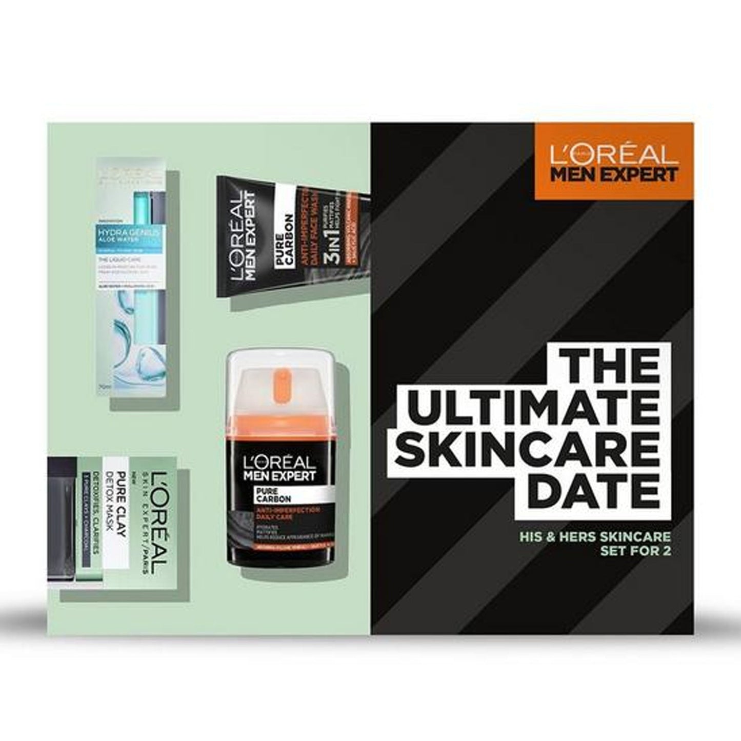 L'Oreal Men Expert - The Ultimate Skincare Date 4pc Gift Set His & Hers Skincare