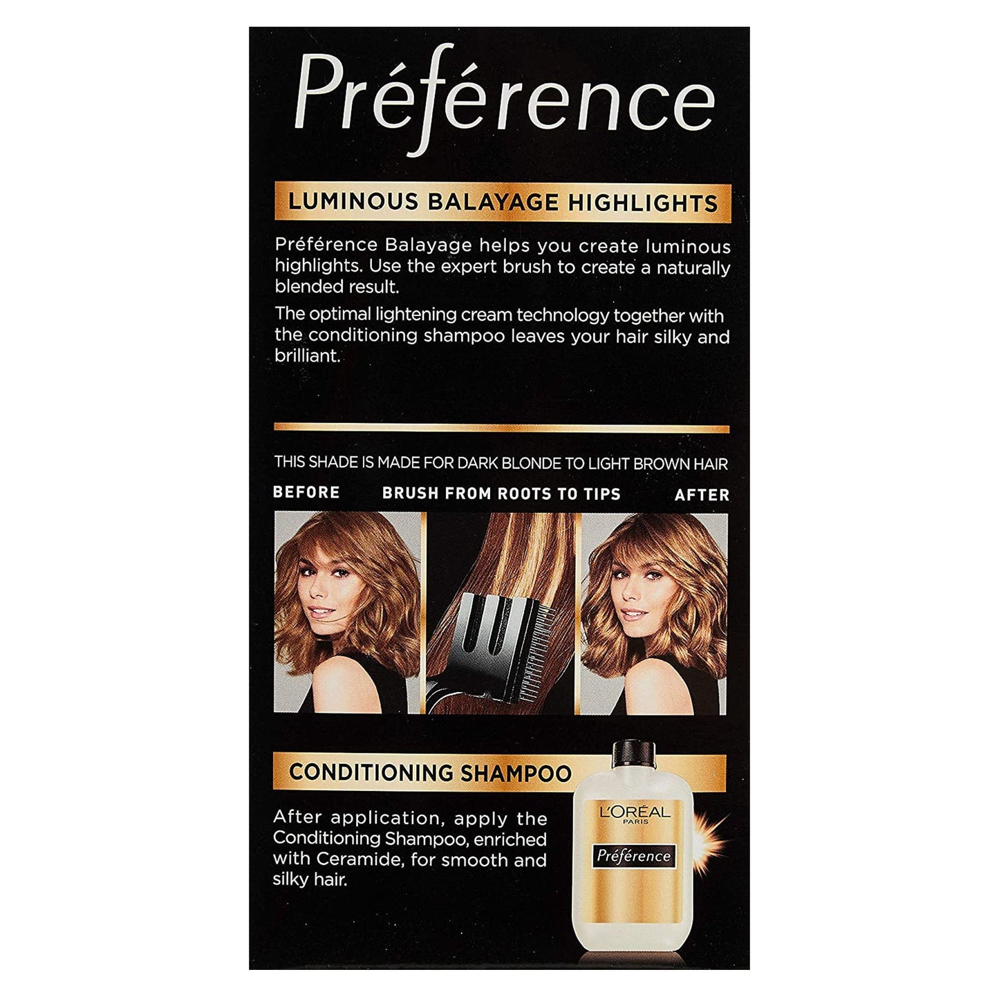 L'Oreal Preference Glam Highlights Hair Colour - No 3 - Dark Blonde Light Brown