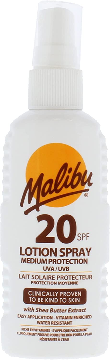 Malibu Sun Protection Lotion SPRAY SPF 20 Water Resistant (VARIOUS SIZES)