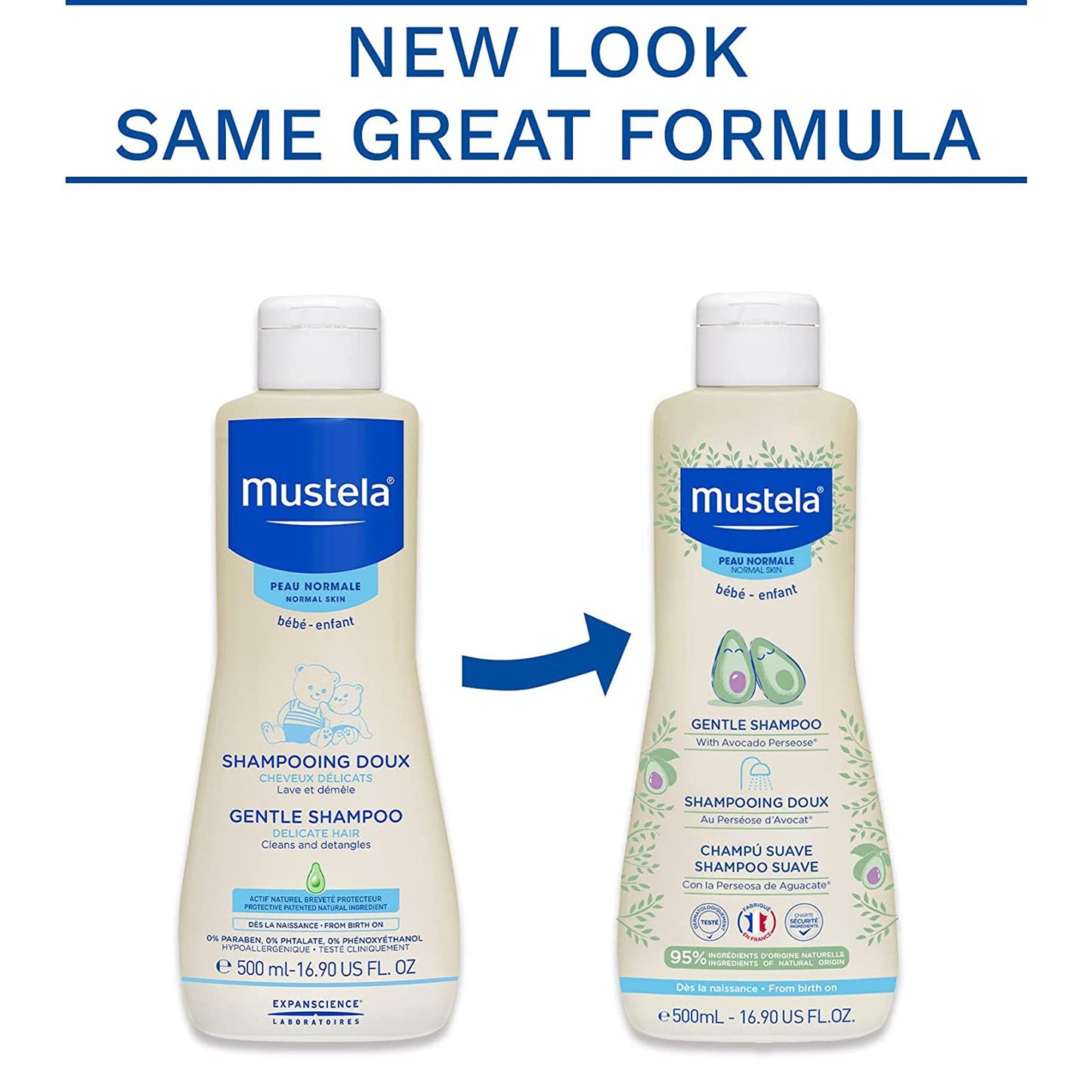 Mustela Normal Skin Baby Gentle Shampoo for Delicate Hair (VARIOUS SIZES)