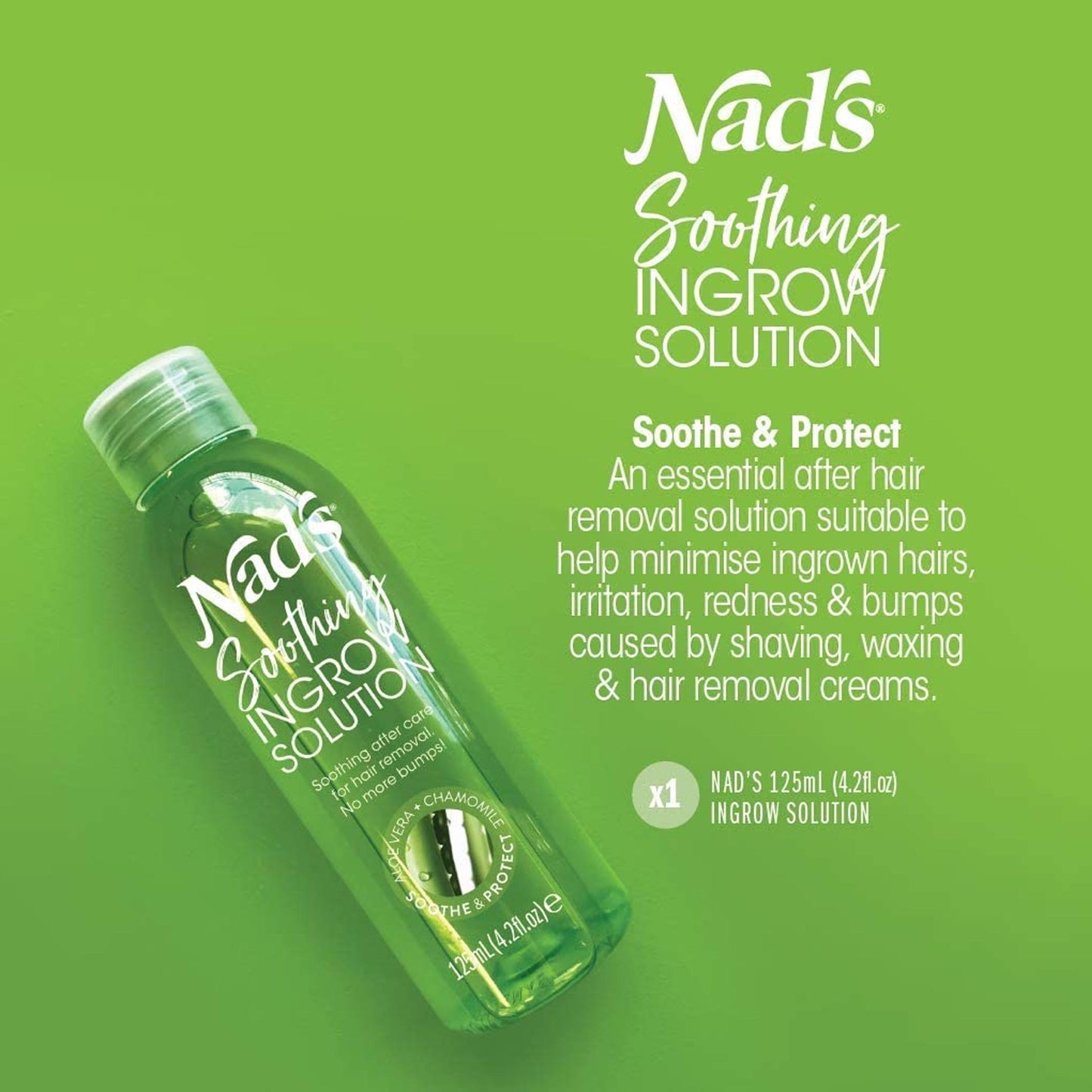 Nad's Soothing Ingrow Solution For Post Hair Removal 125ml