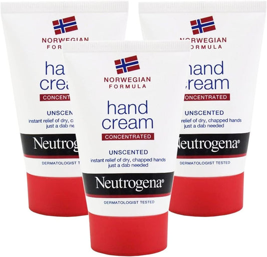 3 PACK - Neutrogena Norwegian Formula Concentrated Hand Cream 50ml - UNSCENTED