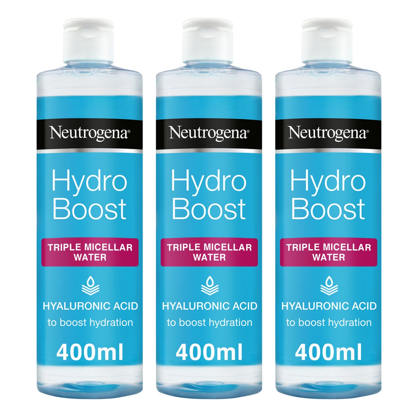 Neutrogena Hydro Boost Triple Micellar Water with Hyaluronic Acid 400ml - 3 PACK