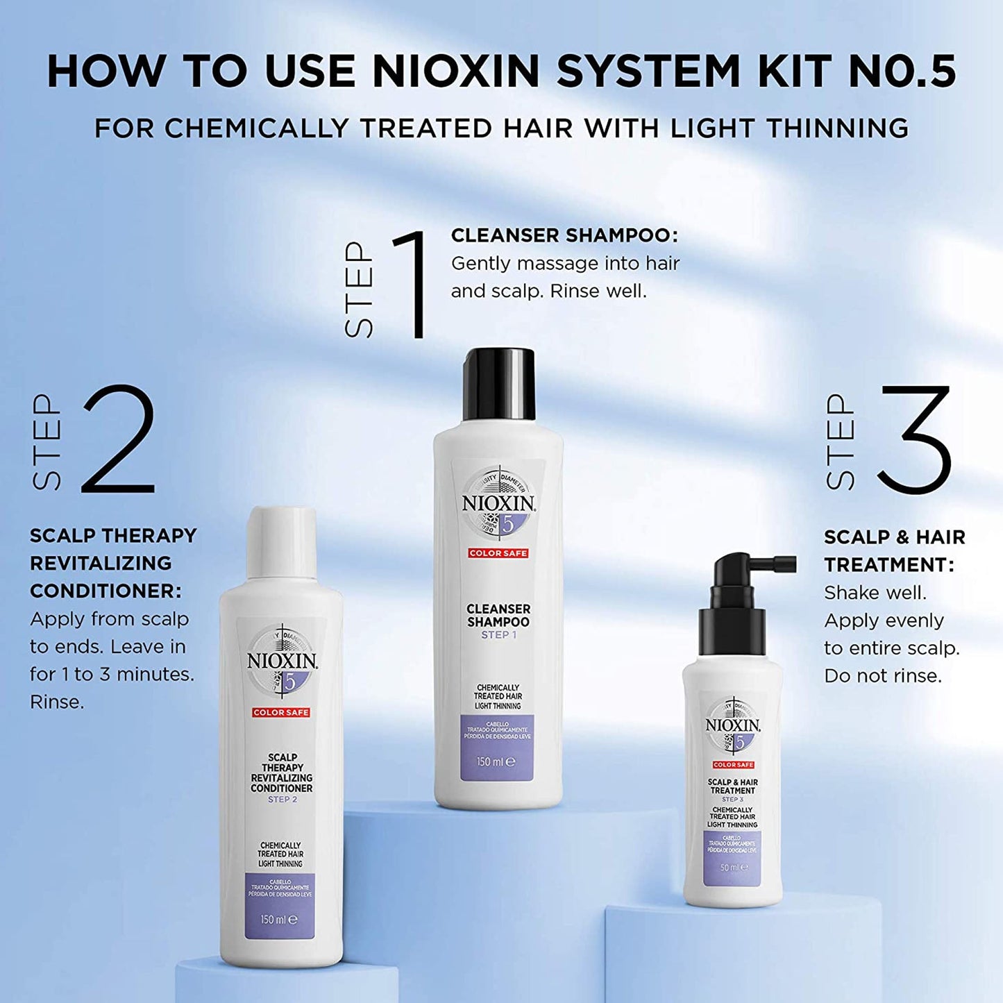 Nioxin System 5 - Set with Shampoo 150ml Conditioner 150ml Treatment 50ml