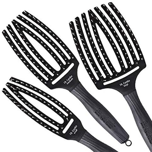 Olivia Garden FingerBrush Combo Blend of Boar and Nylon Bristles Hair Brush (VARIOUS SIZES)