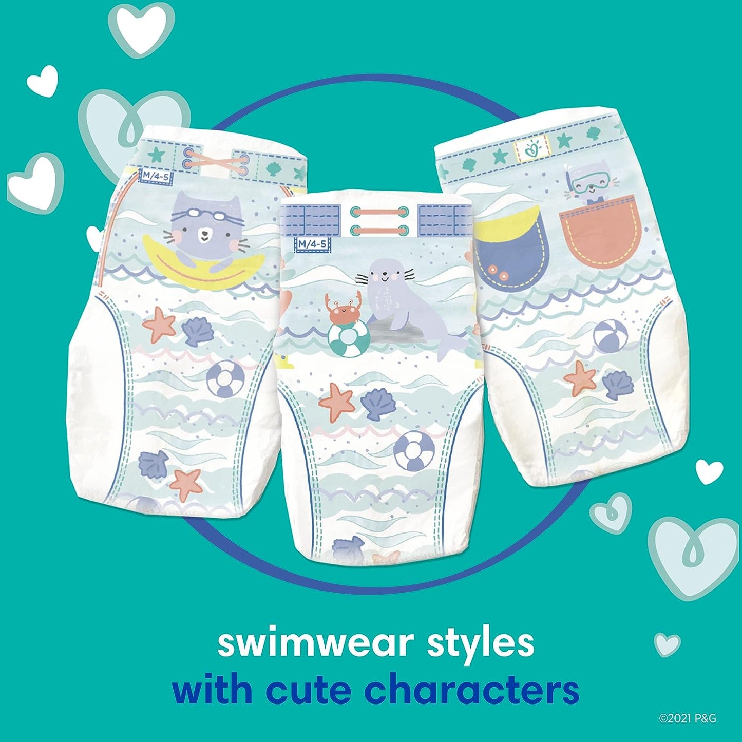 Pampers Splashers Disposable Swim Pants Size 5-6 Weight 14kg - Pack of 10