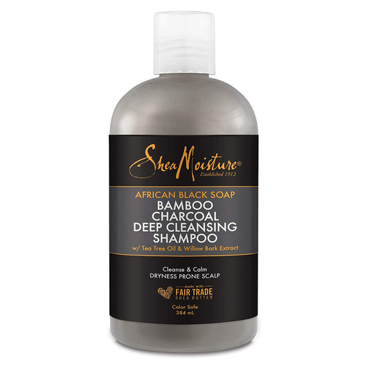 Shea Moisture African Black Soap Bamboo Charcoal Deep Cleansing Shampoo 384ml