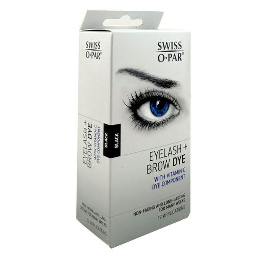 Swiss O Par Eyelash and Brow Dye Tint Color Kit Black Or Brown