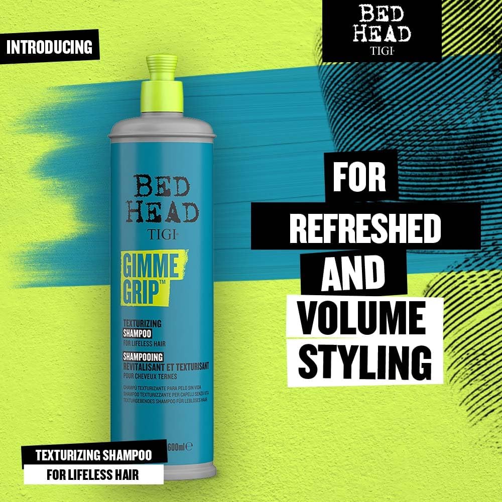 TIGI Bed Head GIMME GRIP Texturising Shampoo For Lifeless Hair 600ml