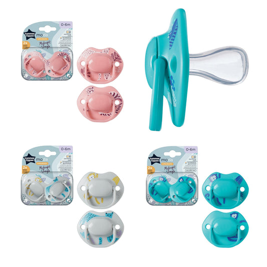 Tommee Tippee Moda Othodontic Soothers 0-6m - Pack of 2 - Design Chosen Randomly