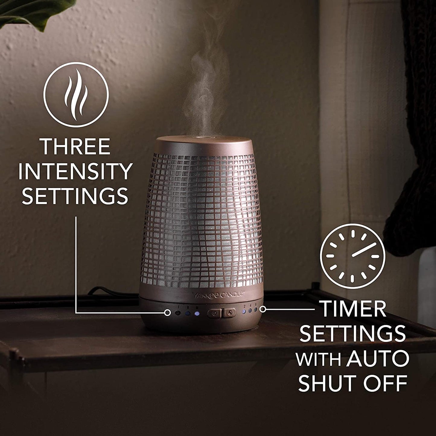 Yankee Candle Sleep Diffuser Starter Kit with Calm Night Refill - Bronze